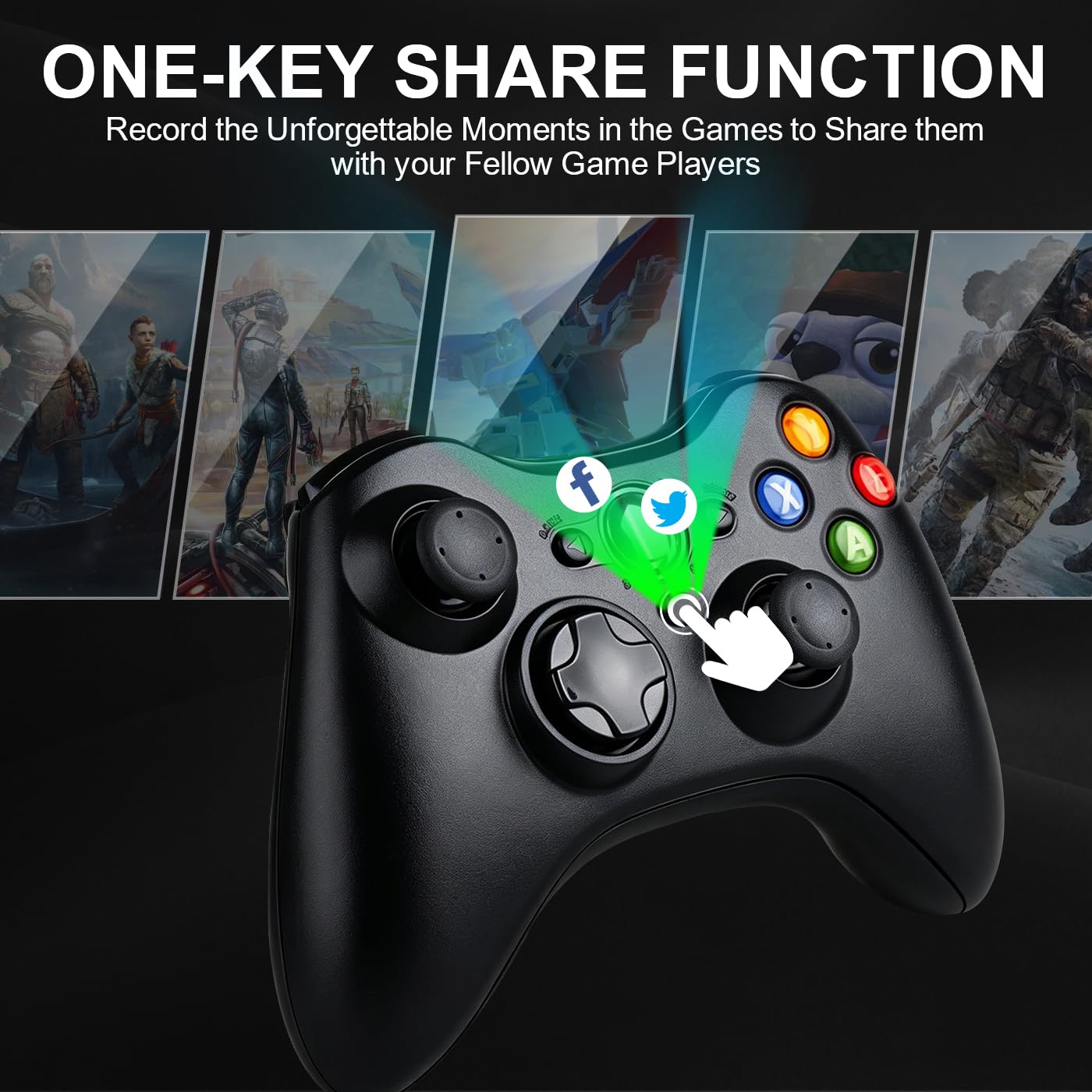 ZHCWM Wireless Xbox Controller for Xbox One, Series X|S, PC,Black | wireless gamepad compatible with Xbox One, Series X|S, and Windows PC. Ergonomic grip, dual vibration , No 3.5mm audio jack 4 71NKQkPRAlL. SL1400