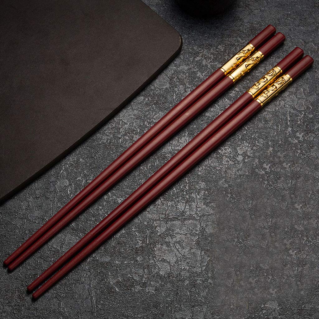 Baguettes, baguettes chinoises Chinese Chopsticks Reusable Dishwasher Safe10 Pairs Fiberglass Alloy Chopsticks Non-Slip Bulk ChopsticksRed Chop Sticks Multipack Luxury Chopsticks for Food,B(A)