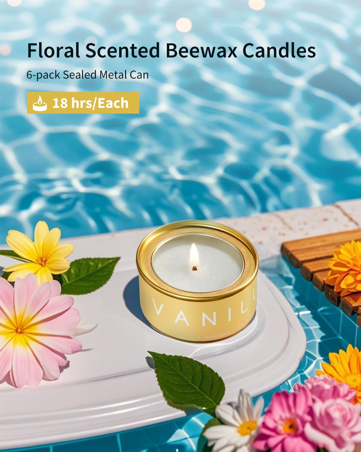 VTS Velas aromáticas para el hogar, paquete de 6 velas de aromaterapia (lavanda, vainilla, pera inglesa y fresia, neroil, salvia clara, jazmín sambac), juego de velas de regalo para relleno de 2