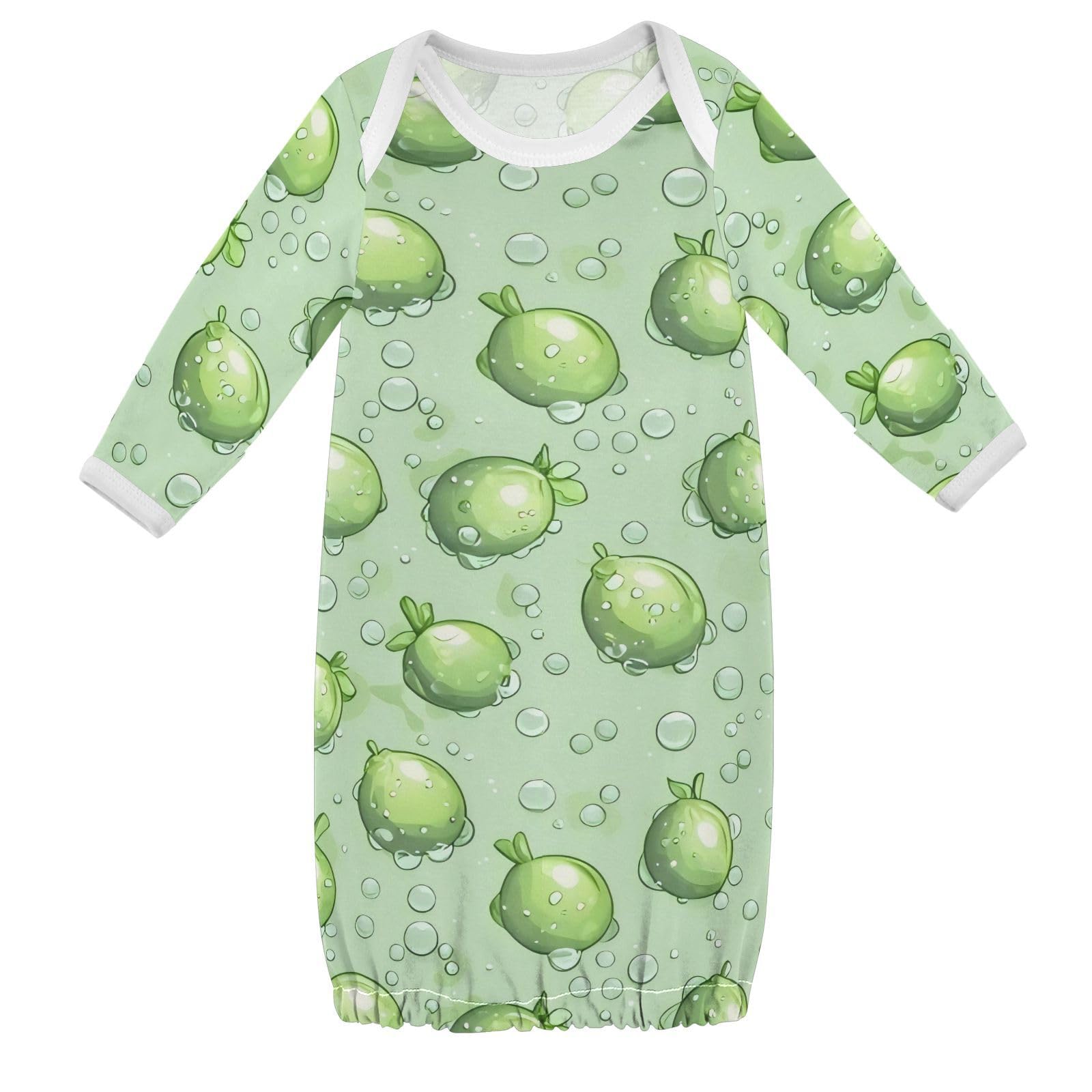vvfelixl Baby Sleeper Gown for Newborn Boy Girls Cartoon Juicy Lime Infant Nightgown for 0-3 Months