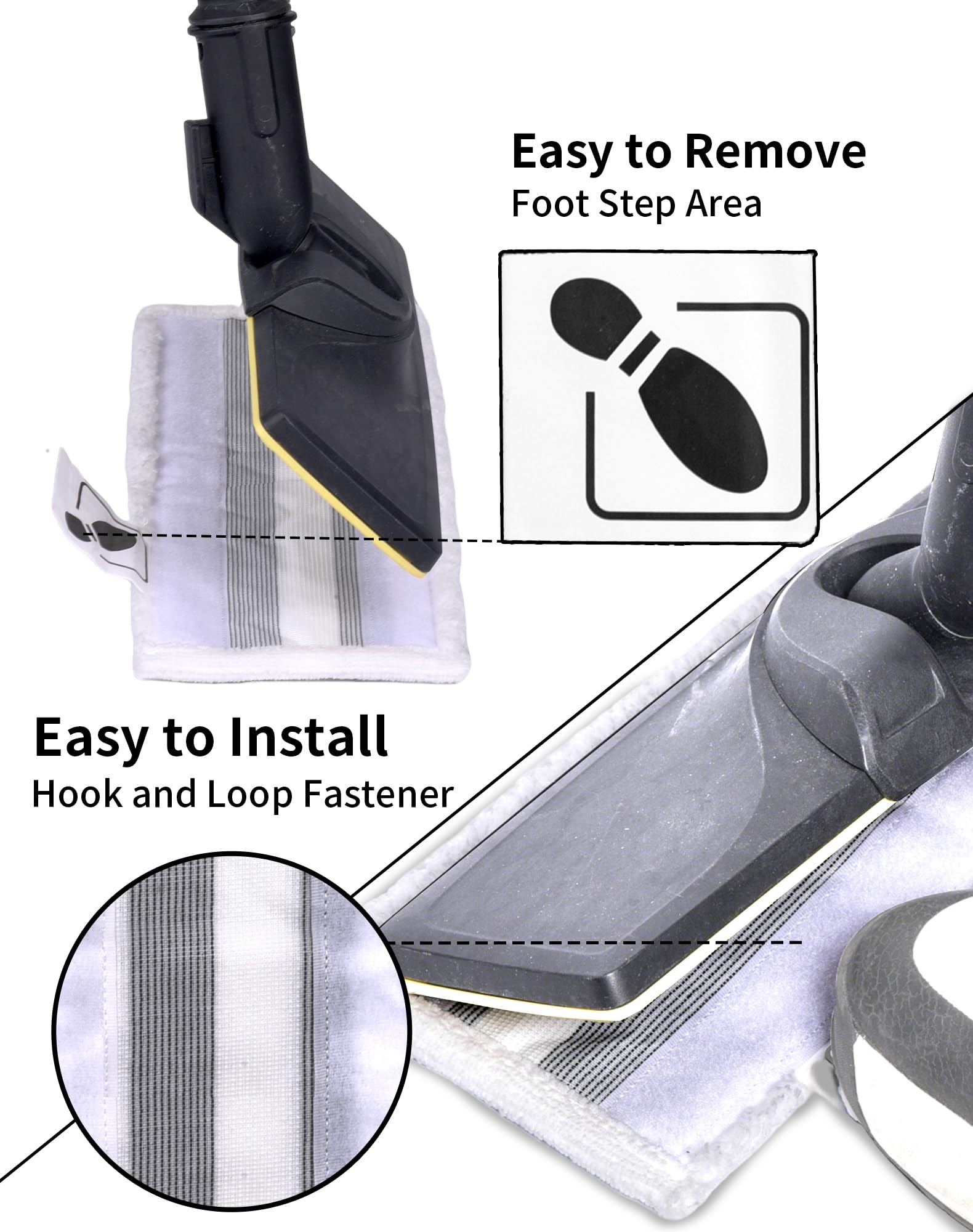 10 Accessoires Microfibre Pour Kärcher SC2 SC3 SC4 SC5 - 5 Bonnettes + 2 Rayées + 3 Buses Manuelles