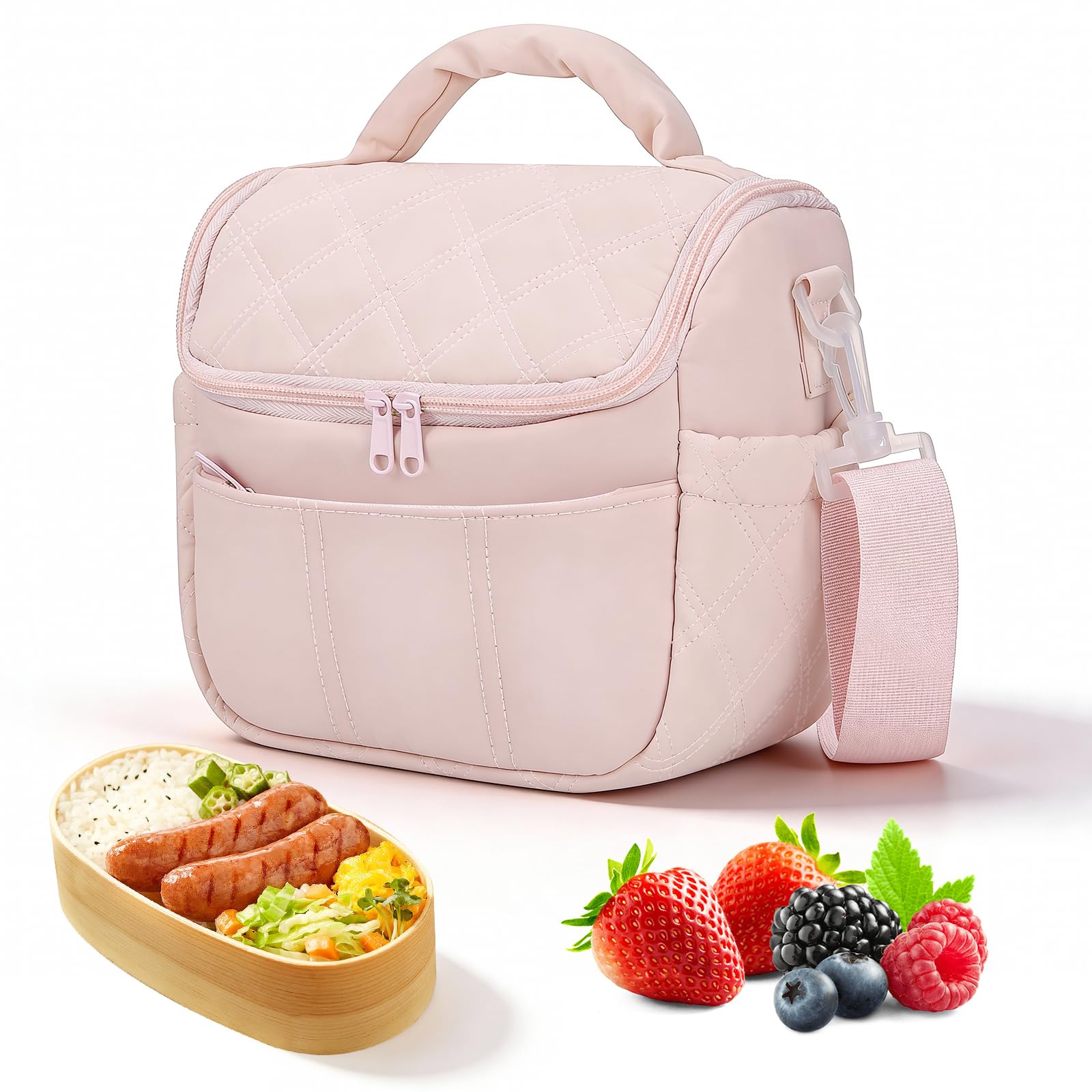 TranRantic Insulated Lunch Bags for Women, Lunch Box Bags (Pink)
