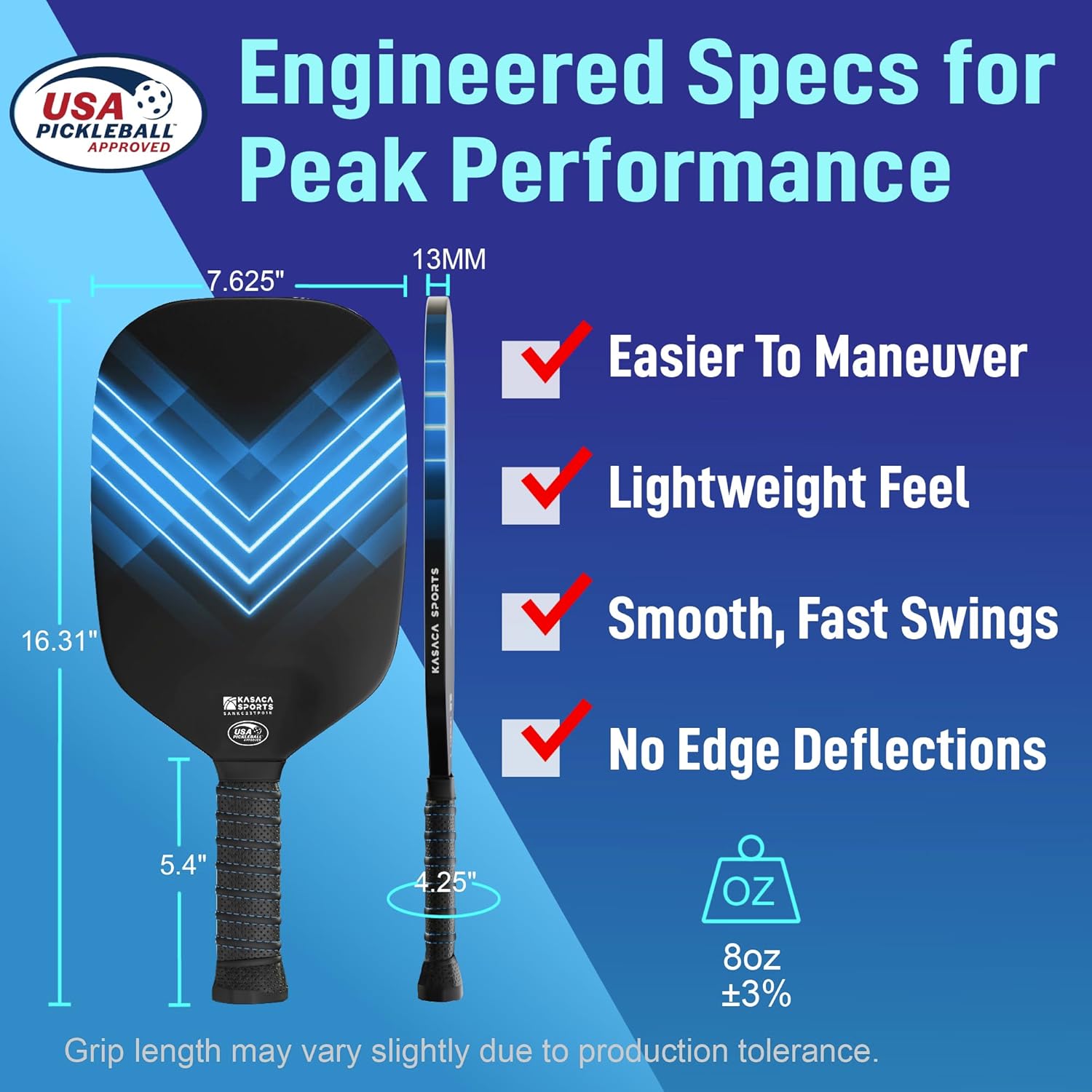 Pickleball Paddles, USAPA Carbon Fiber Pickleball Paddle with Pickle Ball Paddle Cover, Pickle Ball Raquette Pickle Ball Racket Edgeless Style
