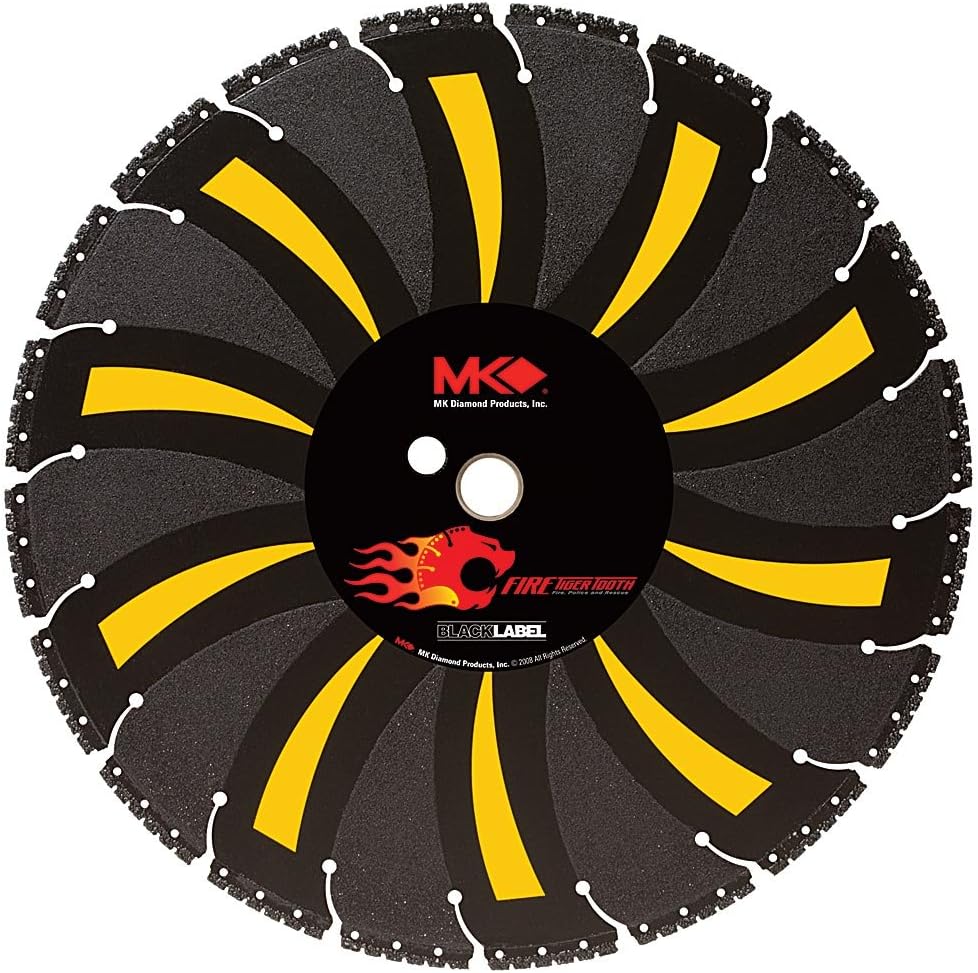 MK Diamond 166692 14-Inch Fire Tiger Tooth Black Label Diamond Demolition/Fire Rescue Blade