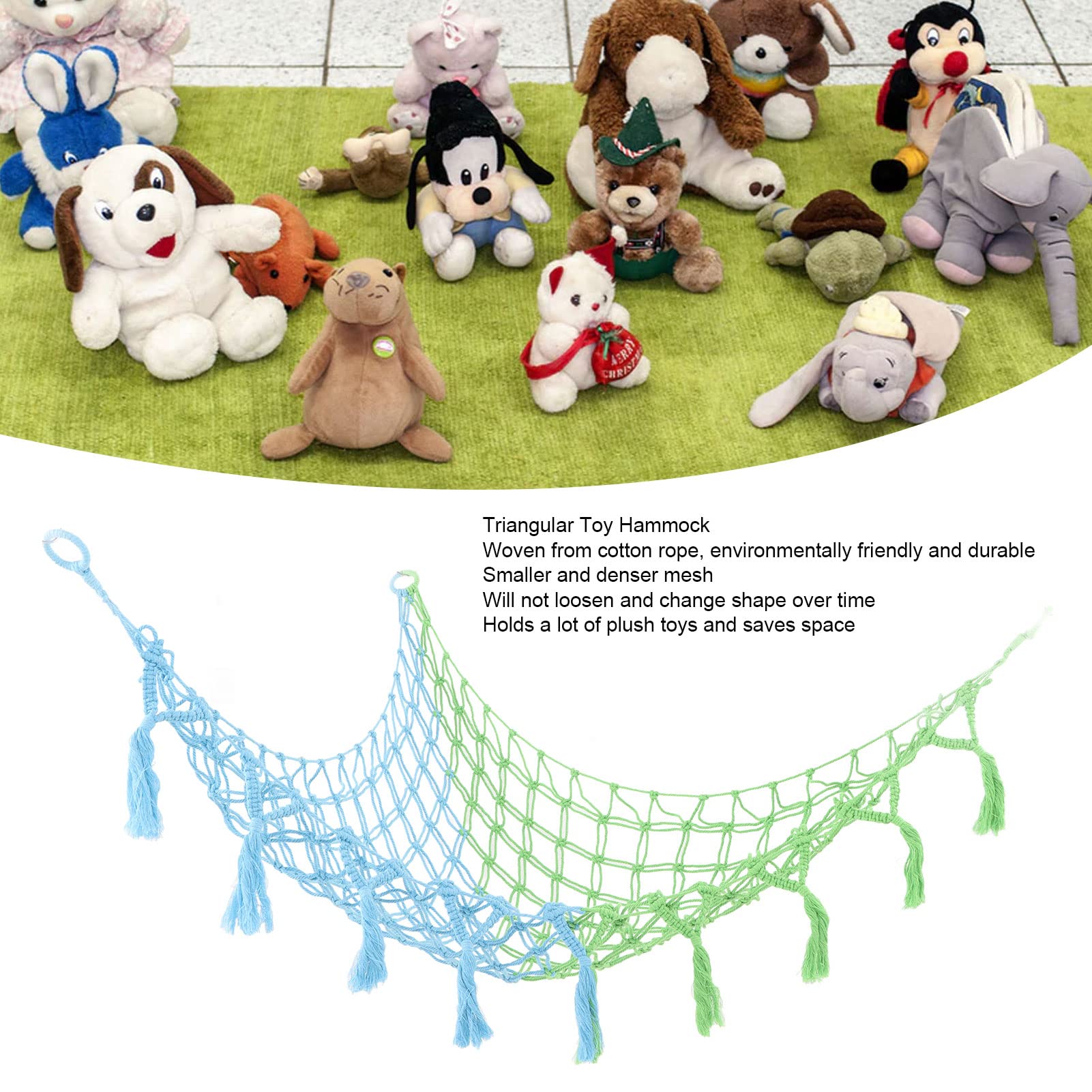 Set van 2 hangmanden voor binnen, macramé hangmanden van katoenen touw