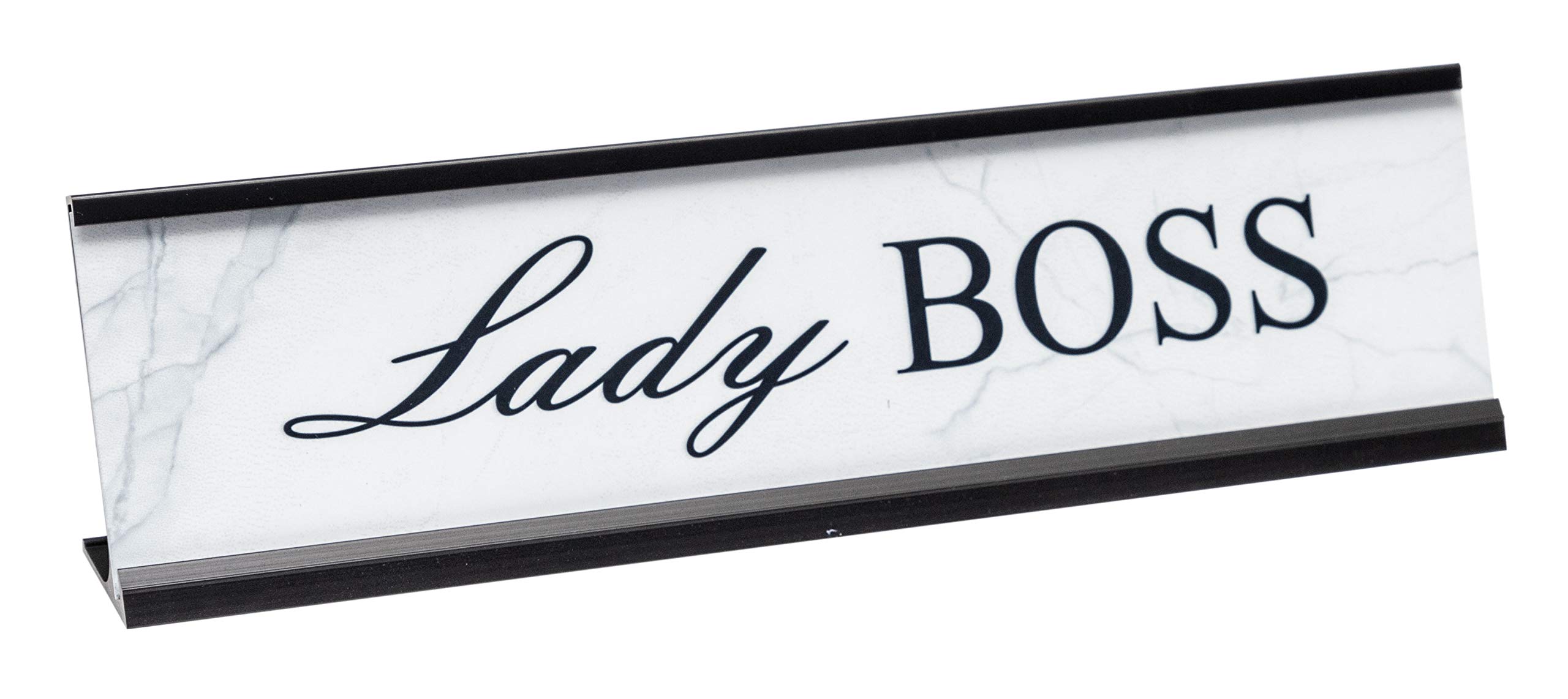 Signs ByLITA “Lady Boss” Desk Sign – 2' x 8' Inspirational Name Plate