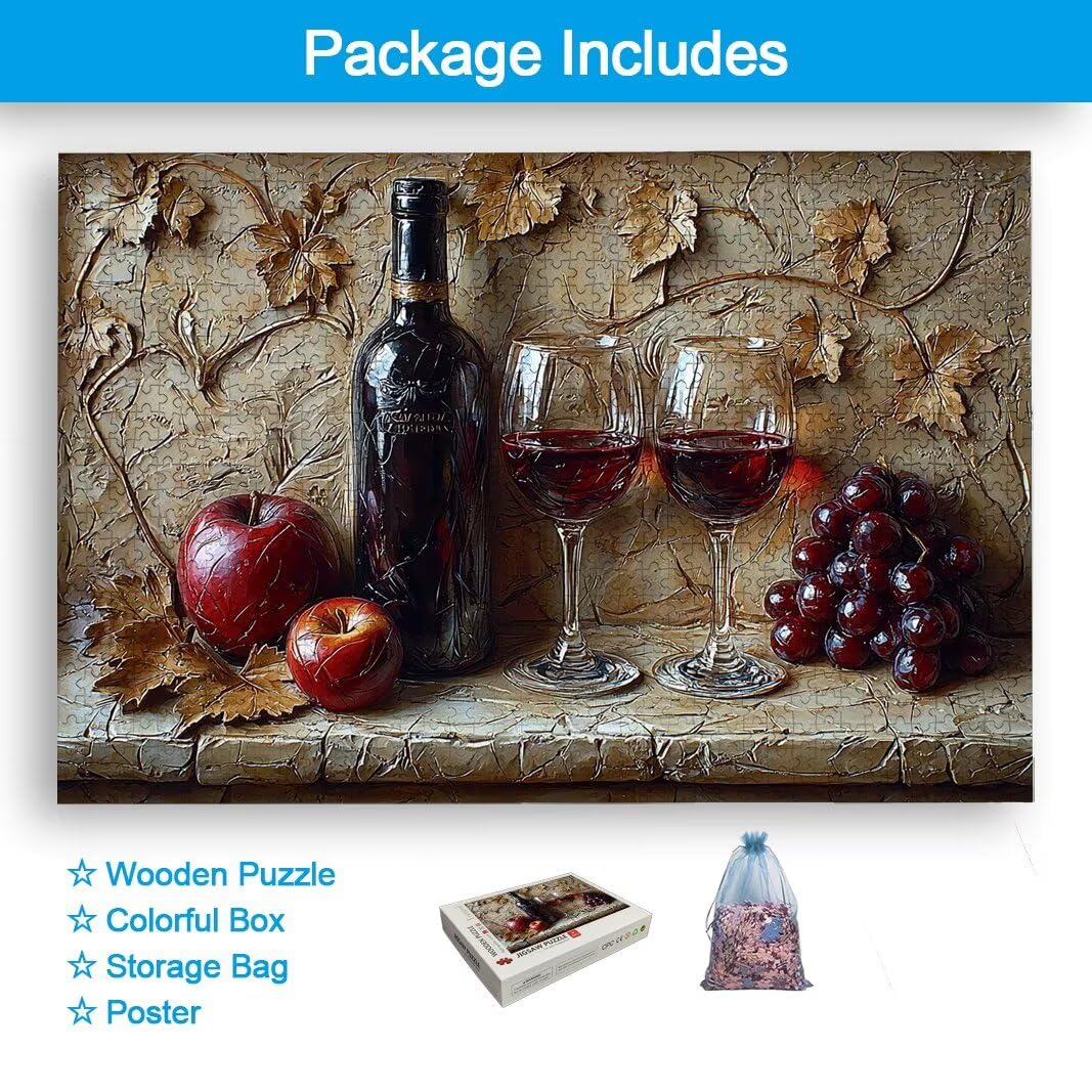 Puzzle 1000 Piezas, Puzzle UVA de Madera para Adultos, Regalos Mujer -2552