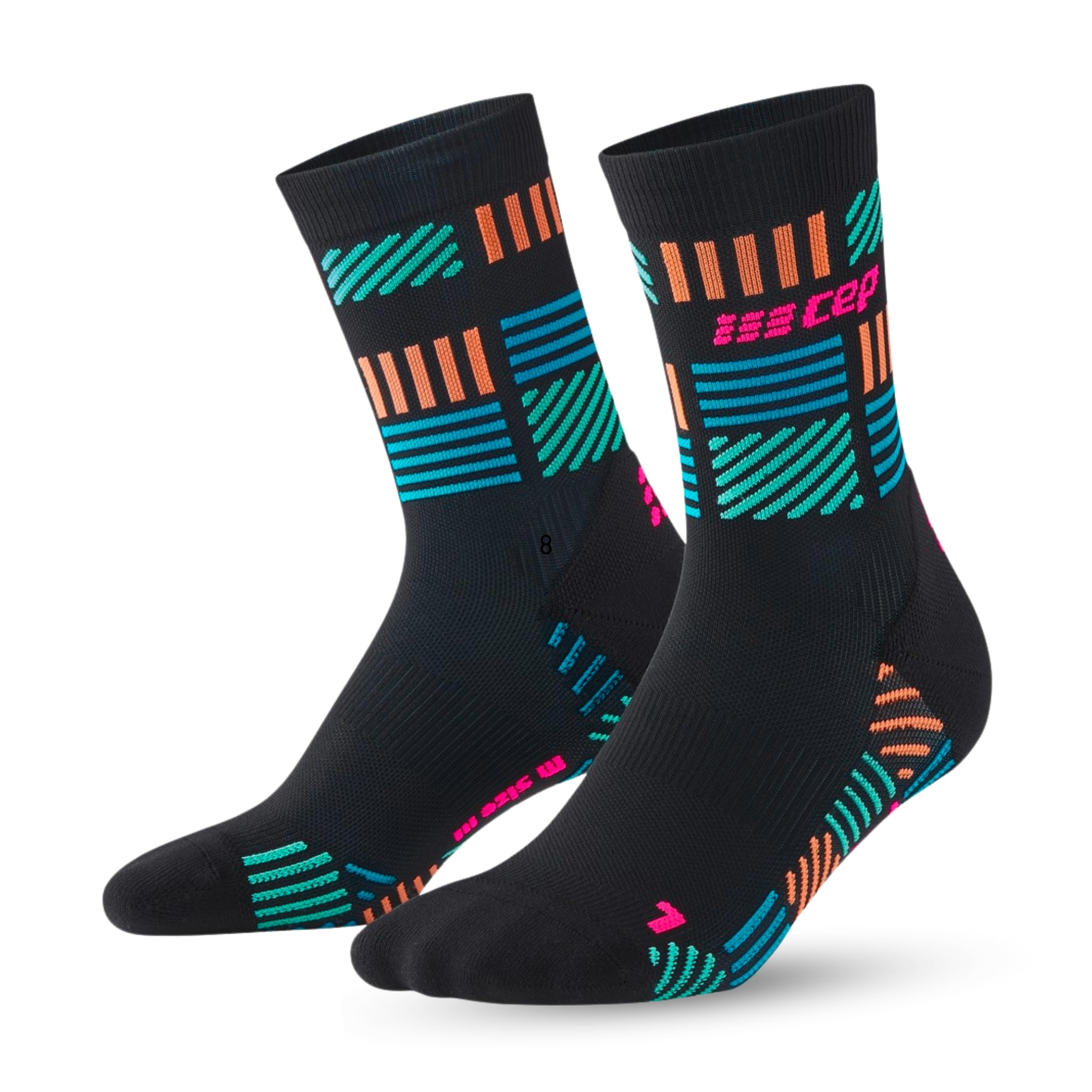 CEP The Run Limited Edition Mid Cut Socks for Men | Design Performance Crew Cut Compression Socks for Marathon Running, Sport