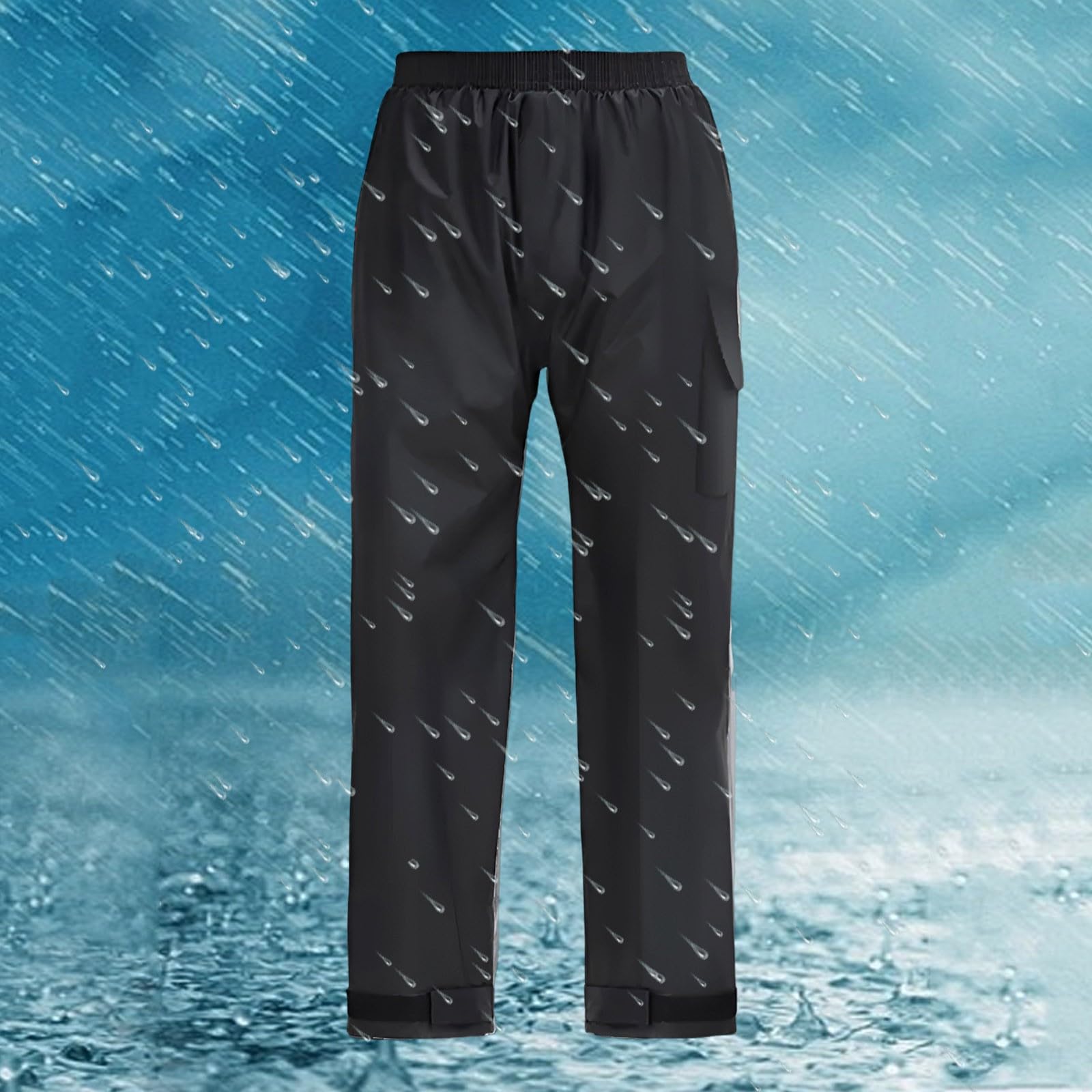 Pantalon De Pluie Homme Velo Surpantalon Vetement Cycliste Impermeable Moto Veste Pantalons Imperméable a Fermeture Eclair Vêtements Protection Tenue Travail Combinaison