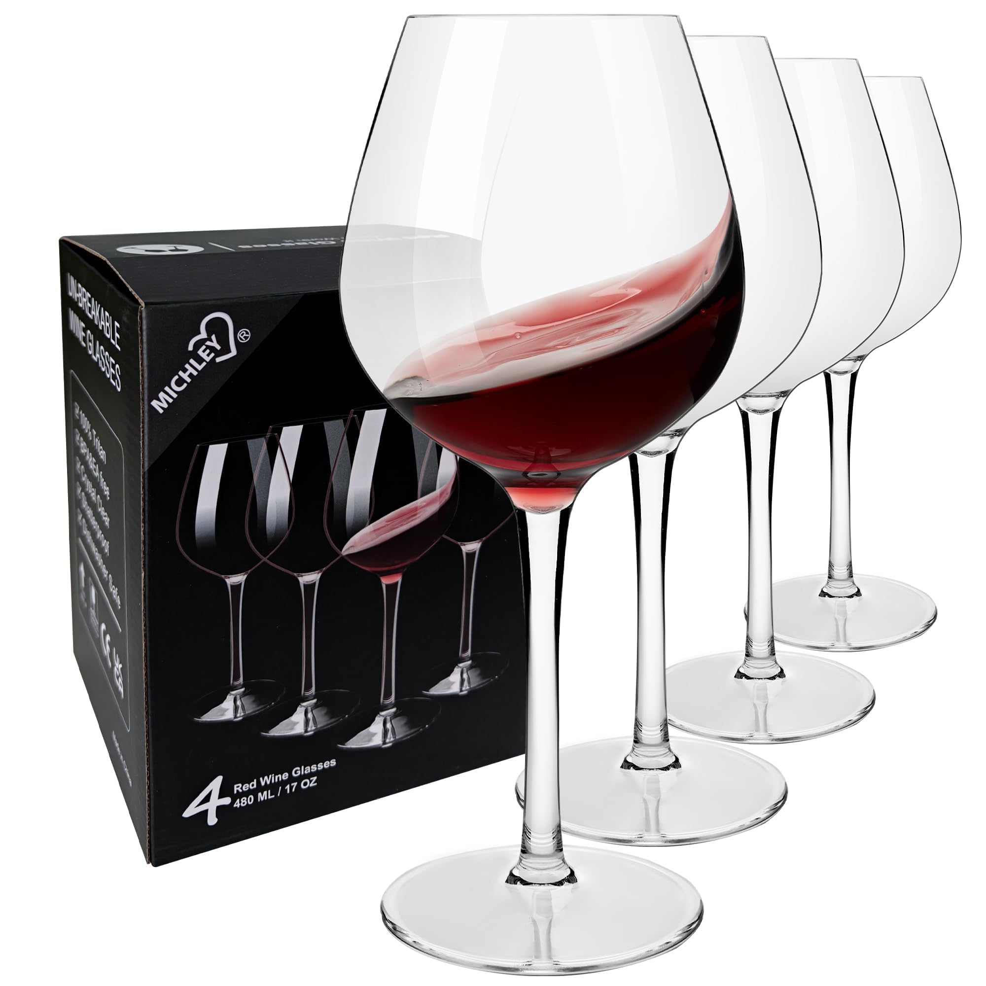 MICHLEY Unbreakable Wine Glasses - Set of 2 -13
