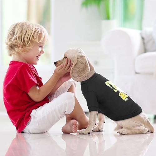 Miniatura 7 de 2 piezas de ropa para perro, lindas camisas de verano con estampado de abejas de gnomos, camiseta suave para mascotas, ropa transpirable para