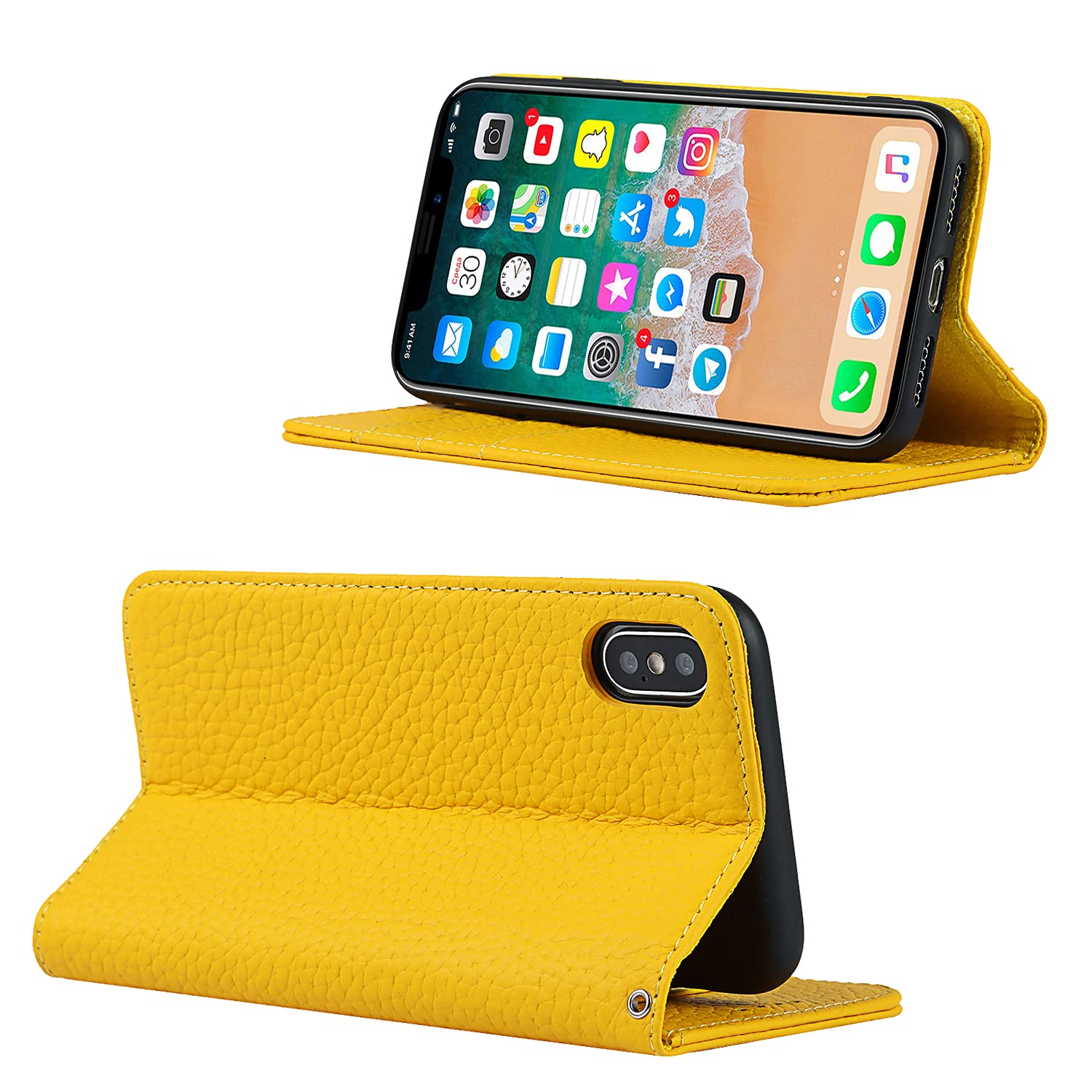 Amazon.co.jp: Eastwave アイフォン for iPhone X ケース 牛革 本革