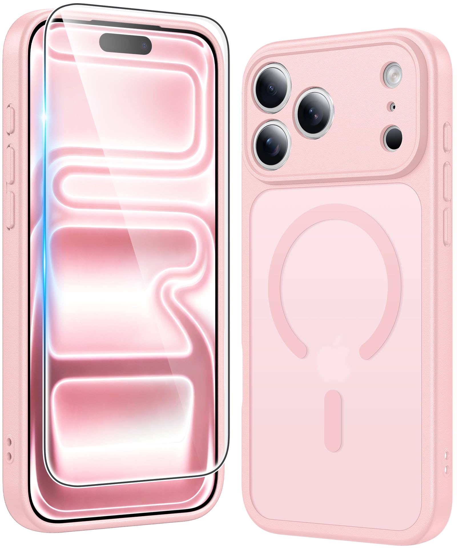 FNTCASE for iPhone 18 Pro Case / 17 Pro Case Matte with Screen Protector