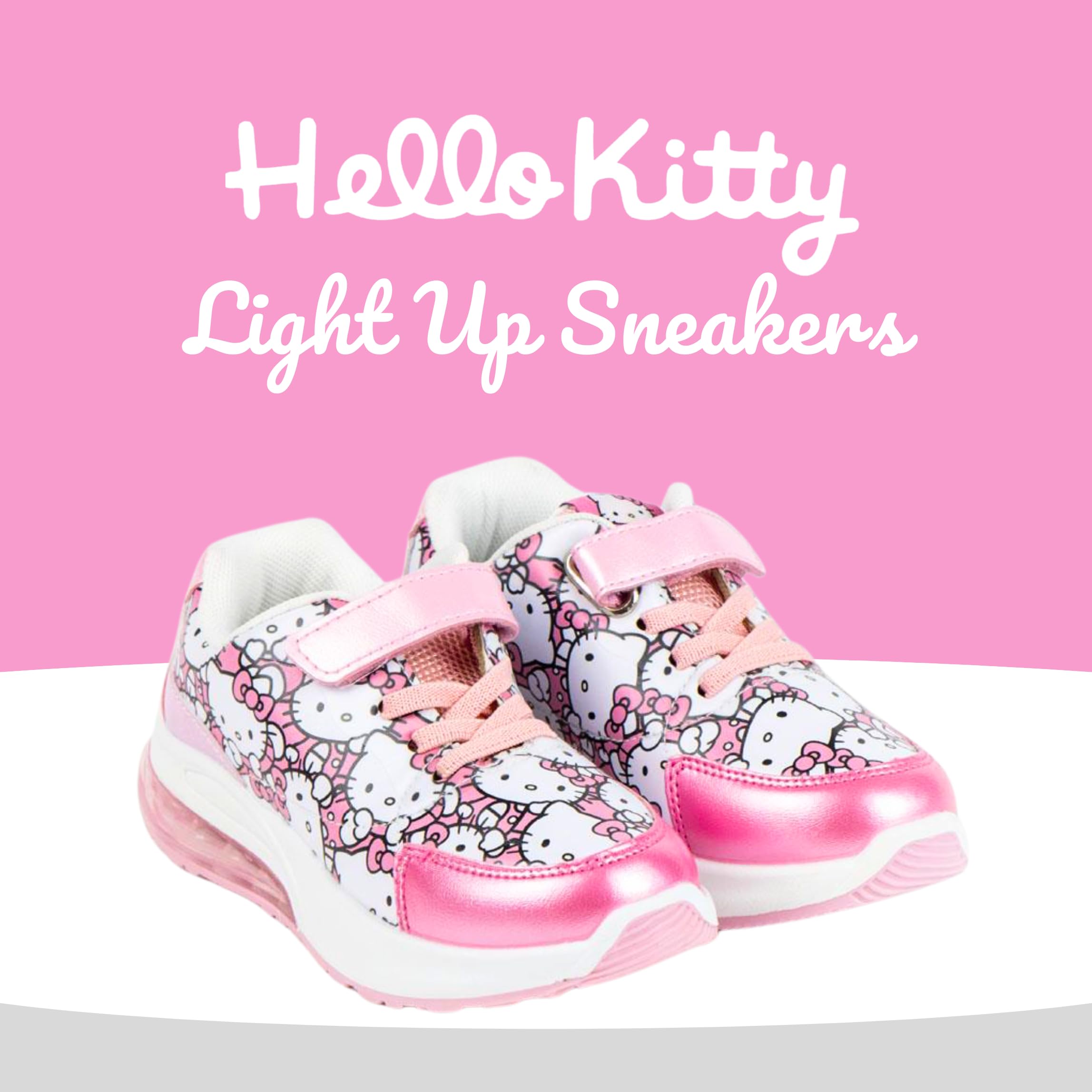 Hello Kitty Zapatos Niñas, Calzado Infantil, Deportivas Diseño Brillante, Incluye Caja de Regalo, Tallas EU 25 a 32