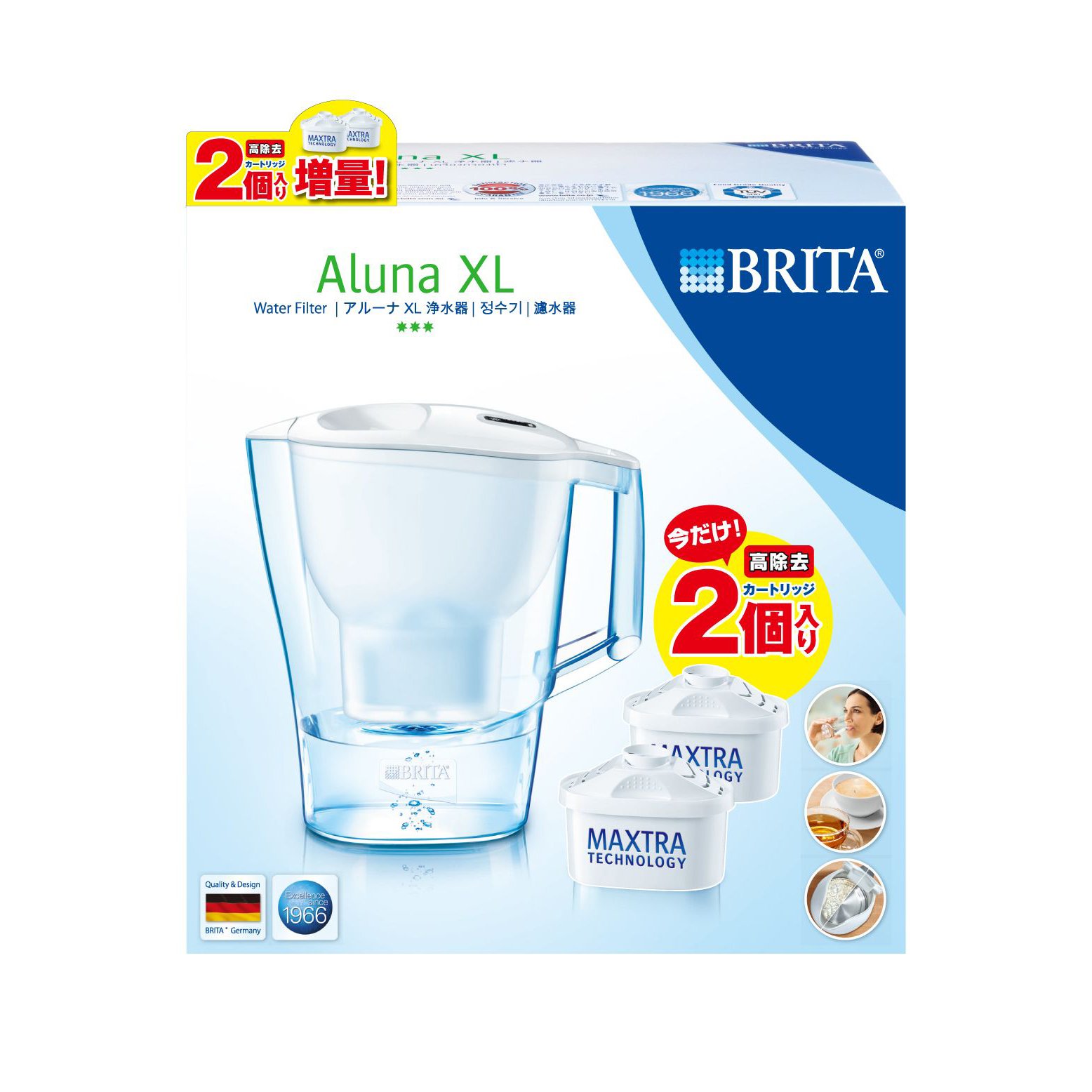 Amazon | 【高除去12項目で2ヵ月交換】 BRITA(ブリタ) アルーナXL 2L