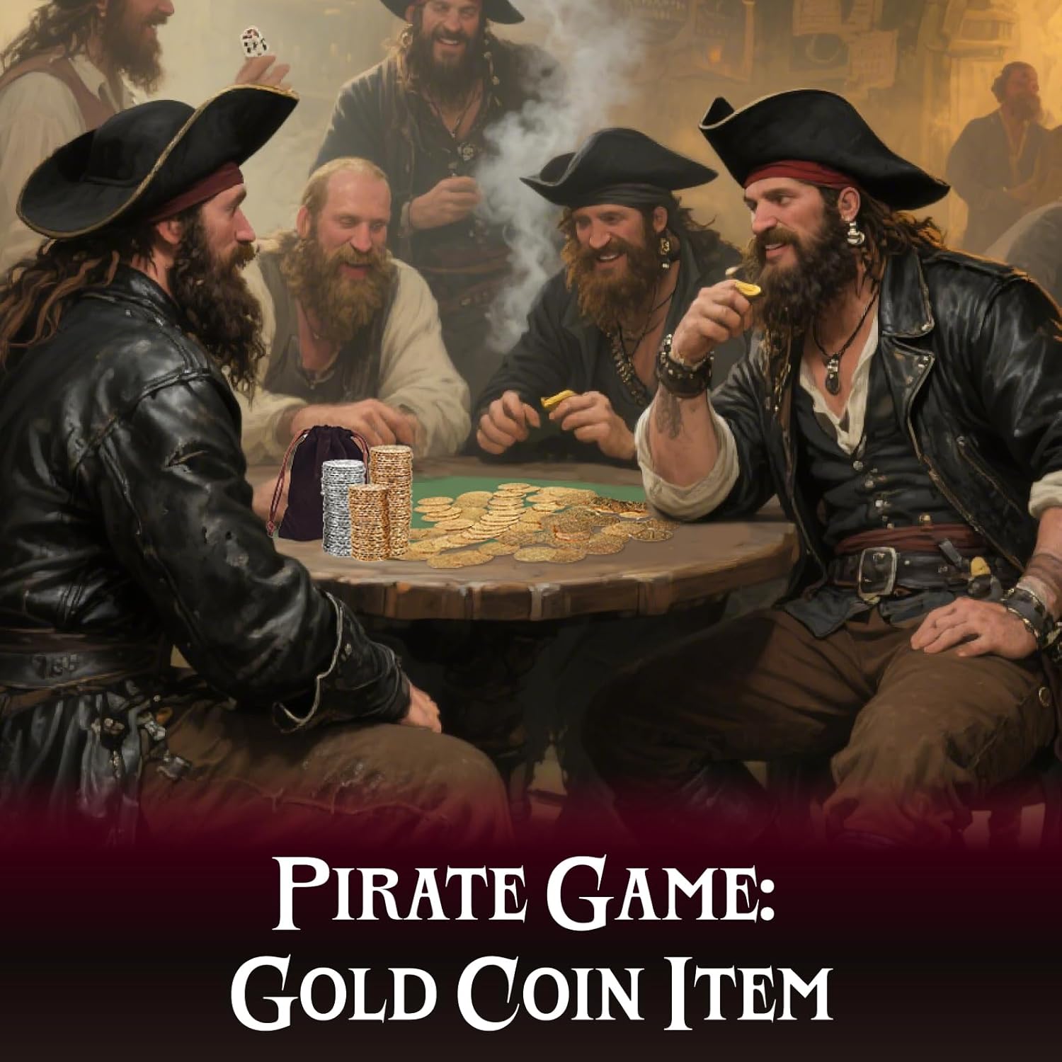 Large Metal Pirate Coins Gold Treasure Coin Set, Metal Replica Spanish Doubloons for Board Games, Tokens, Toys, Cosplay – Realistic Money Imitation for Treasure Chest - Size 1.18" (Gold 200 PCS)