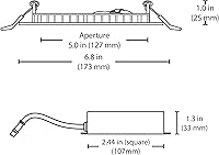 Vista 11 de NICOR Lighting DLE621202KRDWH - Kit de iluminación empotrada, color blanco, 6 pulgadas