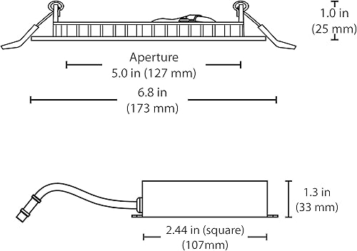 Miniatura 11 de NICOR Lighting DLE621204KRDWH - Kit de iluminación empotrada, color blanco