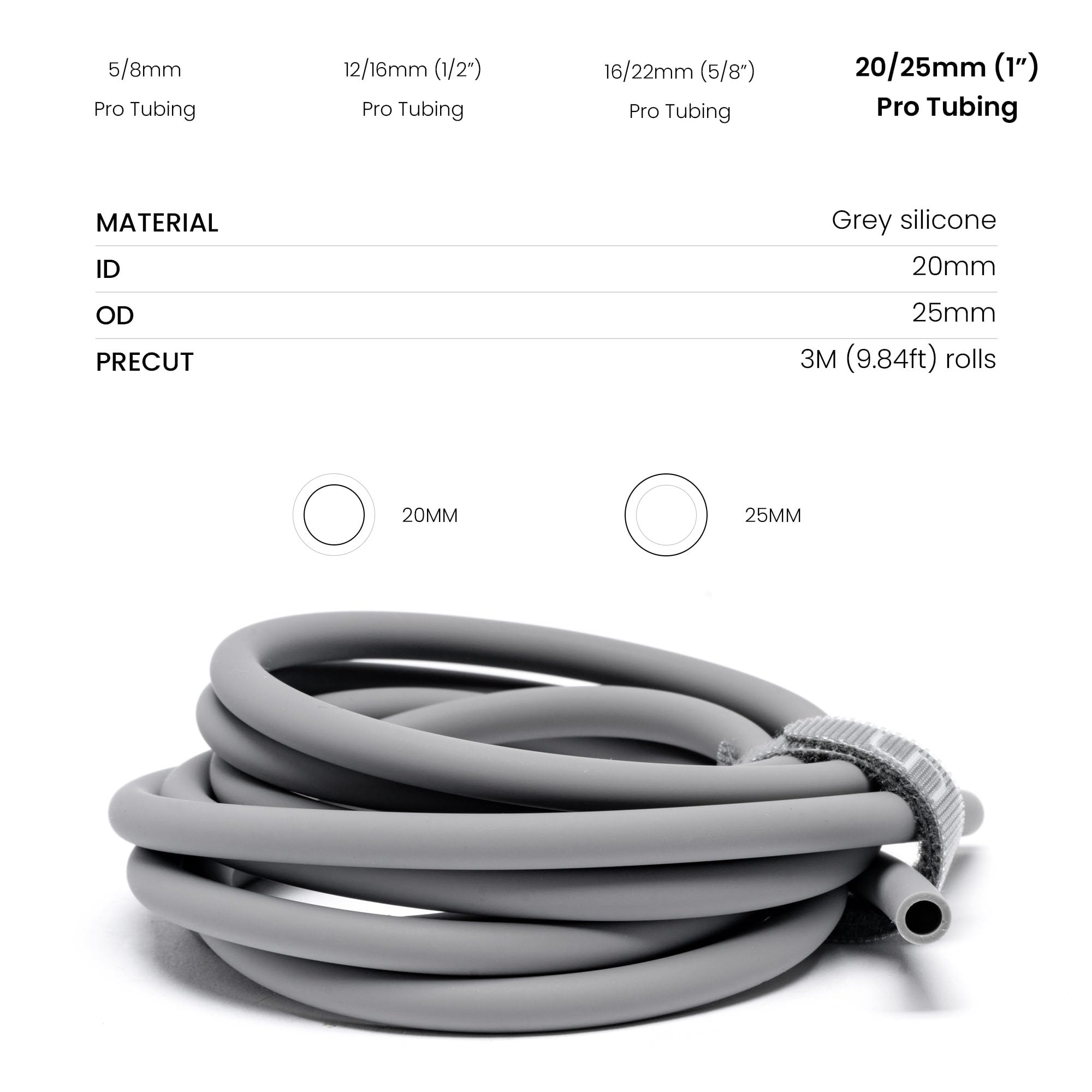 Ultum Nature Systems Pro Tubing – 20/25 mm ID/OD Durable Aquarium Filtre, CO2 et Airline Tube pour aquariums – Rouleau de 3 m