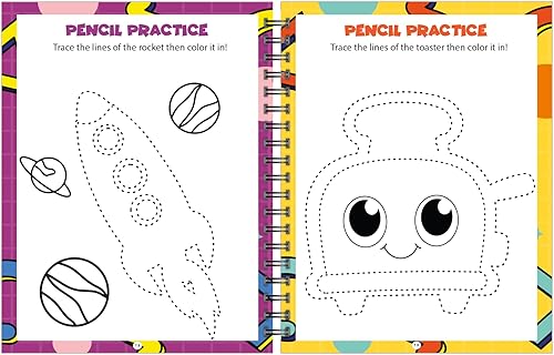 Miniatura 3 de Channie's Libro de actividades de borrado en seco de pre-K, libro de ejercicios preescolar con divertidas actividades educativas de aprendizaje para