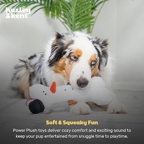 Miniatura 7 de Huxley & Kent para perros  Hueso de muñeco de nieve  Juguete de peluche navideño para perros con chirriador  Regalo divertido para perros