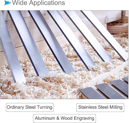 Miniatura 3 de Broca de herramienta cuadrada, 0.079 in x 0.472 in x 7.874 in, herramienta de torneado de acero de alta velocidad 4241 Molino de cortador de moscas