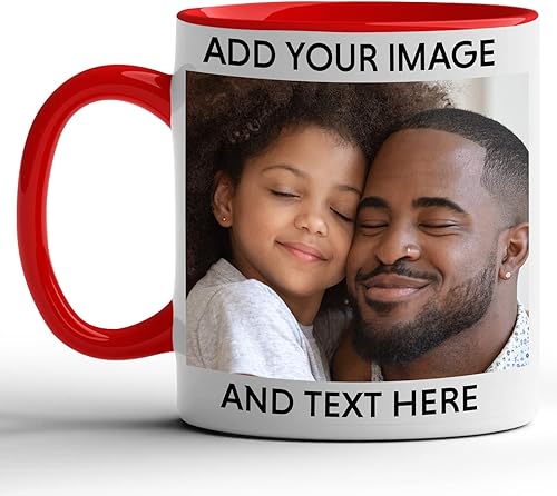 GotPrint Taza para fotos, diseño personalizado, imagen de carga, texto o logotipo, taza de café de cerámica, taza personalizada, idea de regalo