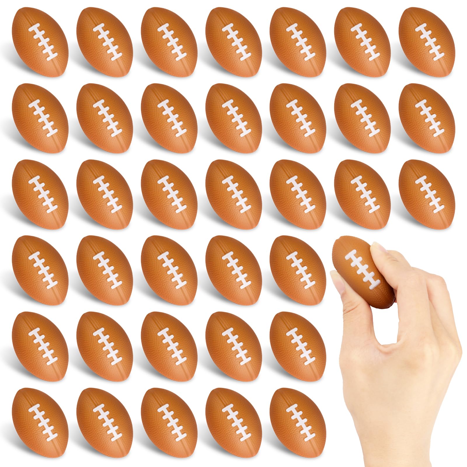 Snapklik.com : Mini Football Stress Ball 25 Pack Foam Sports Stress ...