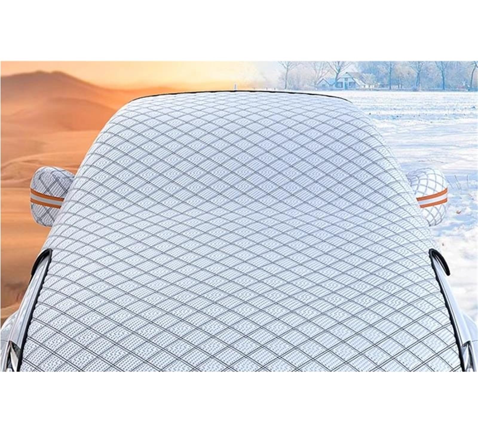Paraneve per finestrino dell'auto Parabrezza di Grandi Dimensioni con Copertura per Cofano Universale per berlina SUV Hatchback Pellicola Protezione Veicoli