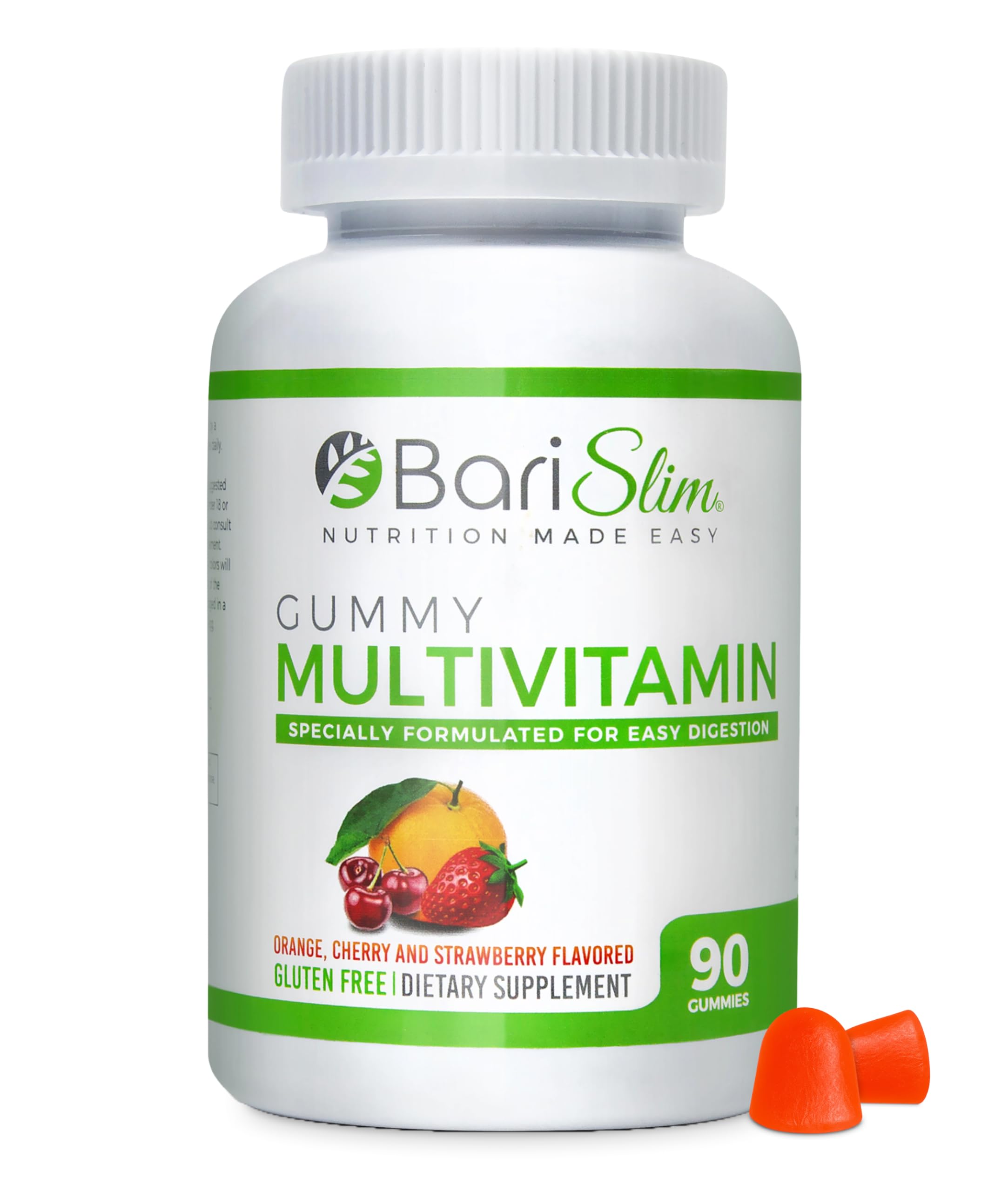 BariSlimBariatric Chewable Multivitamin Gummies - Specially Formulated Gummy Vitamin for Patients After Weight Loss Surgery - Easy to Digest & Great Tasting Fruit Flavors | 90 Fruit Chews