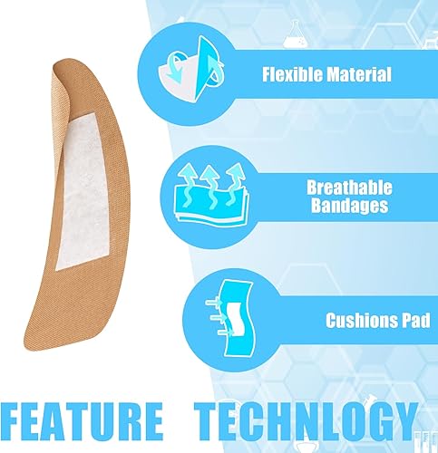 Miniatura 4 de Sinmoe 800 vendajes grandes a granel grandes y flexibles adhesivos para el cuidado de heridas para el cuidado y protección de heridas, 2 x 4 pulgadas