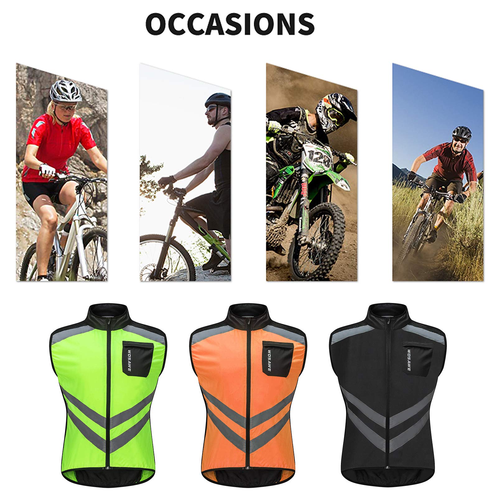 Lixada Gilet de Cyclisme à LED, Hommes cyclisme gilet pliable à séchage rapide respirant réfléchissant sport sécurité vélo gilet pour l'équitation course Jogging randonnée