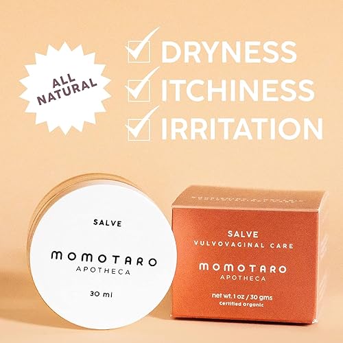 Miniatura 2 de MOMOTARO APOTHECA Vaginal Moisturizer, Organic Vulva Salve - Intimate Soothing Balm, Vulvovaginal Dryness, Odor, Itching, Burning, Redness, BV,