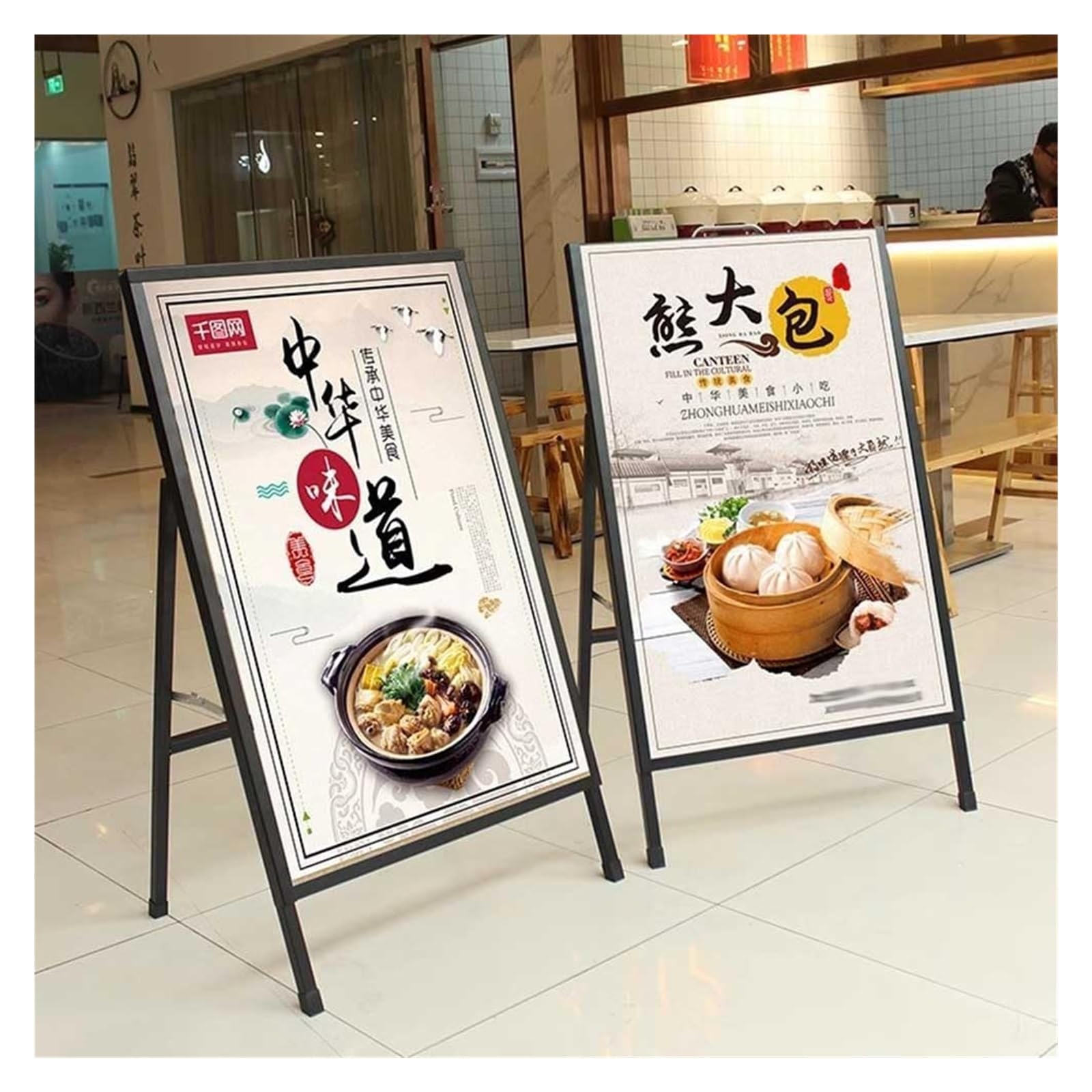 Soporte para letreros de 61 x 91 cm, resistente, portátil, plegable, para mostrar carteles publicitarios en tiendas