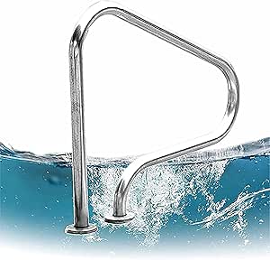 Amazon.com: Pool Handrail 304 Stainless Steel Pool Railing with Quick ...