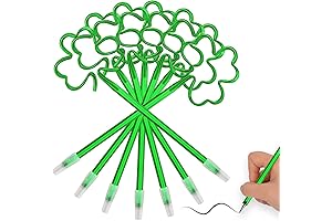 ThEast 24 Shamrock Pens, Lucky Three Leaf Clover Ballpoint Pens