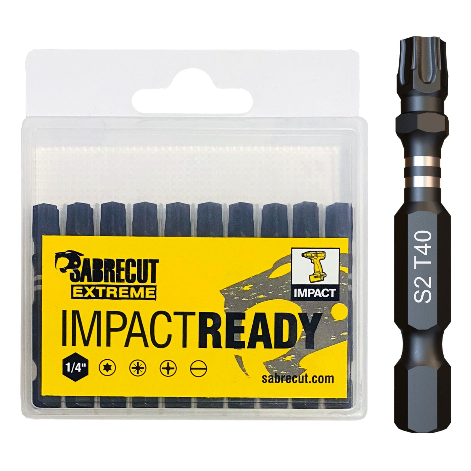 Punte Trapano Percussione T25 Torx Set Punte Trapano A Percussione T25 Torx - 10 Pezzi Da 50 Mm, Marca SabreCut, Professionali Attrezzi Per Fai-da-te - Foto 12