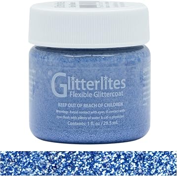 Angelus Glitterlites Flexible Acrylic Paint - Baby Blues, 1 fl oz - Will Not Flake or Rub Off