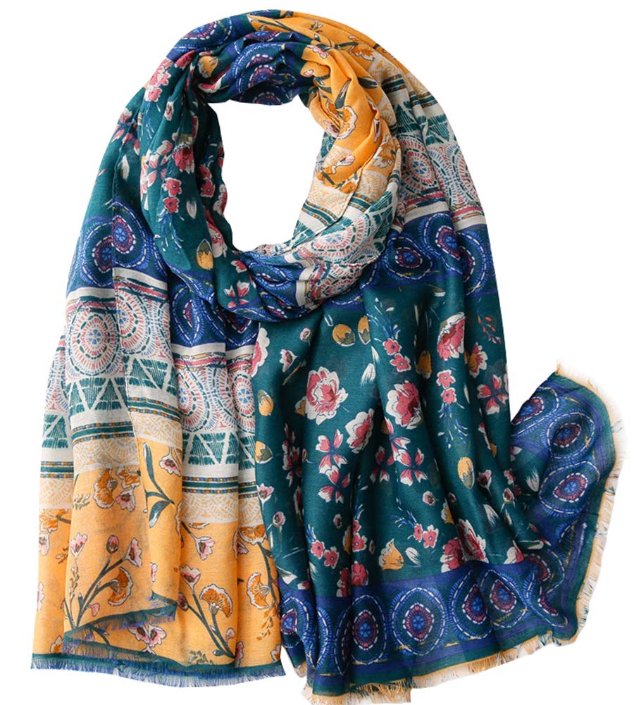Lightweight Women's Fashion Floral Printed Winter Fall Warm Scarves Scarf Shawl