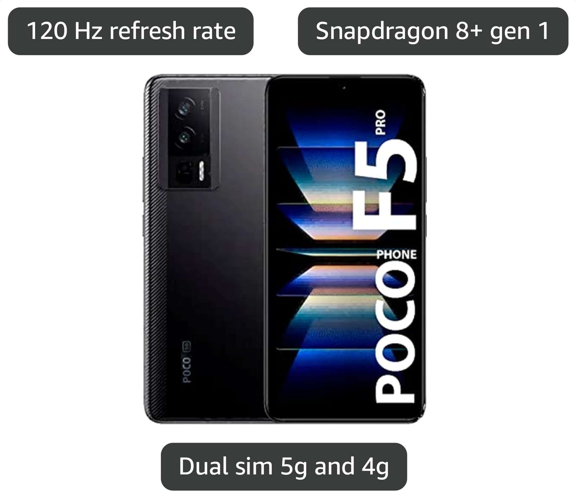 Amazon.com: Xiaomi Poco F5 PRO 5G + 4G LTE 256GB + 12GB Global