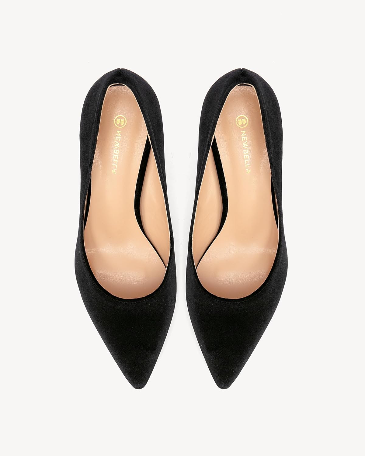 NEWBELLA Women's Velvet Low High Heels - Solid Color Elegant Dress Pumps for Wedding, Parties & Daily Work - Image 4