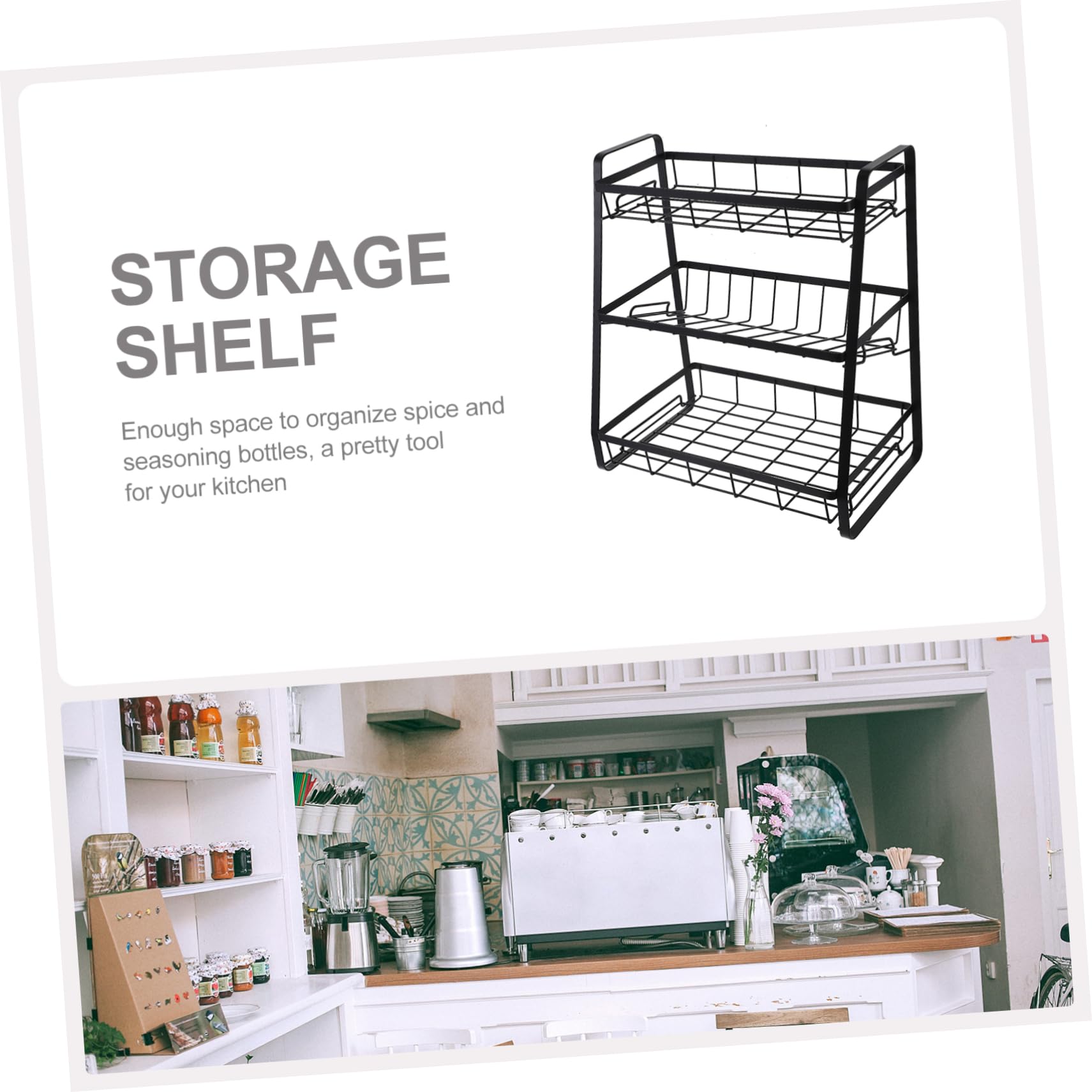 1pièce Étagère De Rangement Multicouche Pour Épices Et Assaisonnements Support De Stockage Multifonction Pour Cuisine Et Maison Design Pratique Et Économiseur Espace
