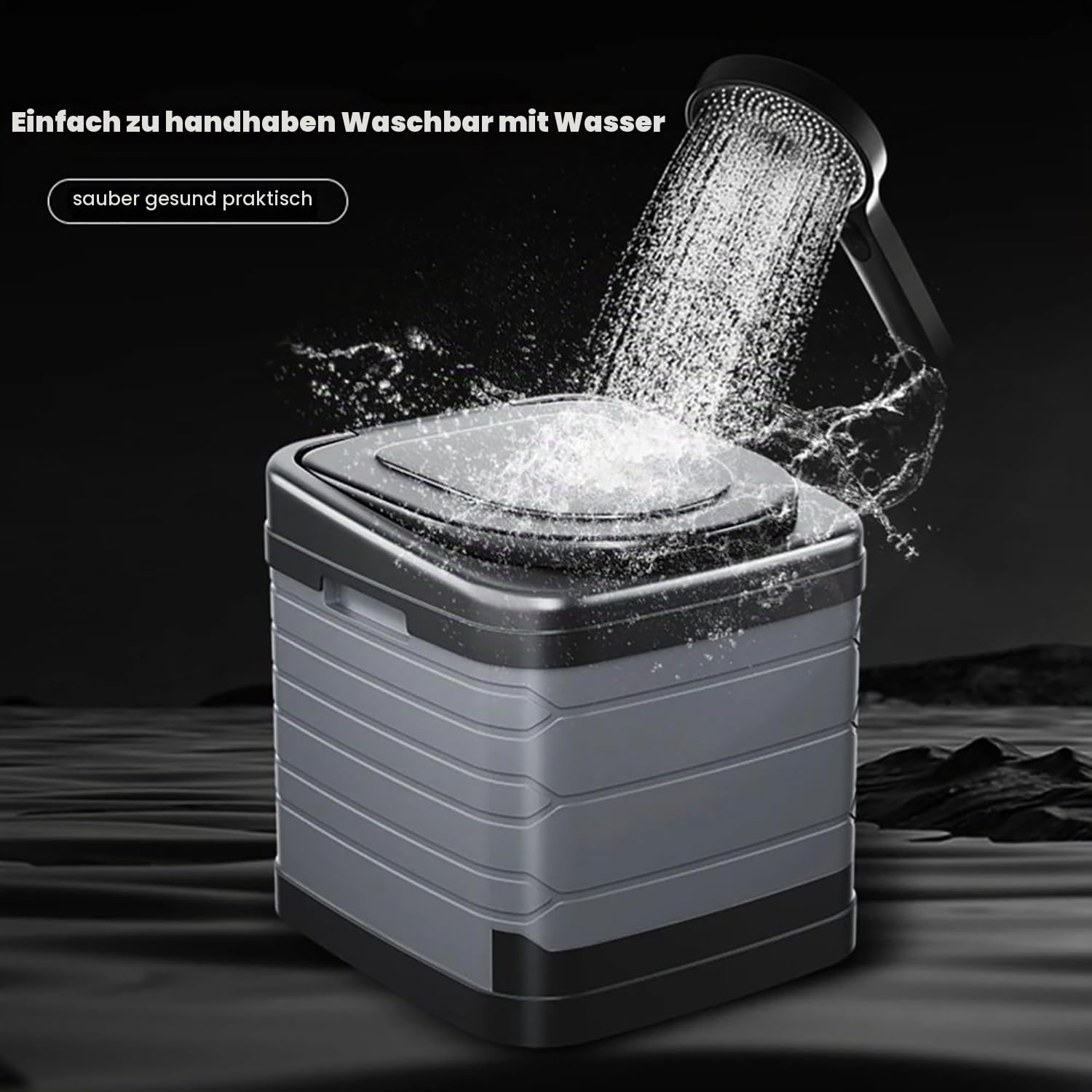 Campingtoilette Faltbar，Reisetoilette，Mobile Toilette, Trenntoilette, Tragbare Toilette für Draußen Oder Drinnen,Große Campingklo für Camping, Wandern, Reisen, Wohnmobil, Garten
