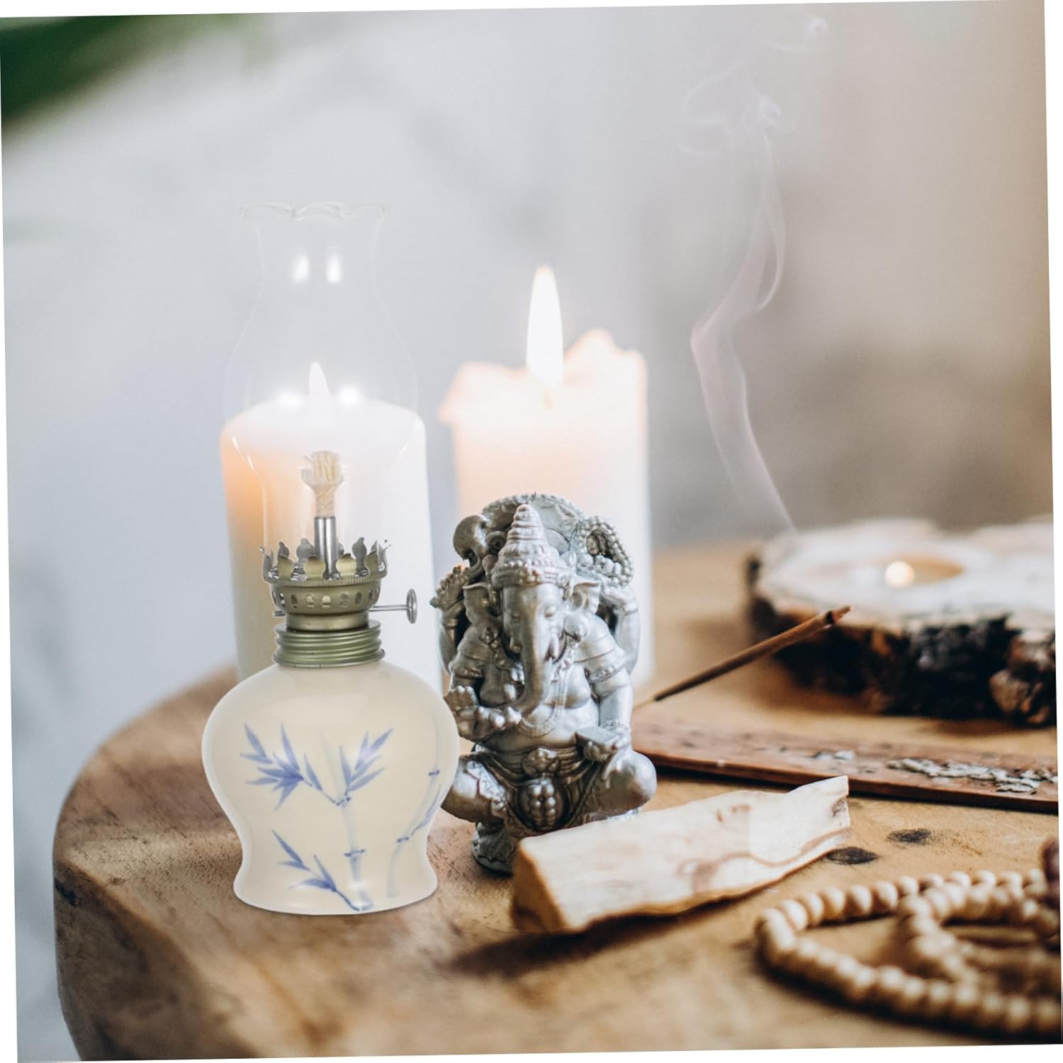 MAGICLULU Retro Oil Lamp Led Kerosene Emergency Lantern Refillable Glass Decorative Lantern for Indoor Outdoor Lighting