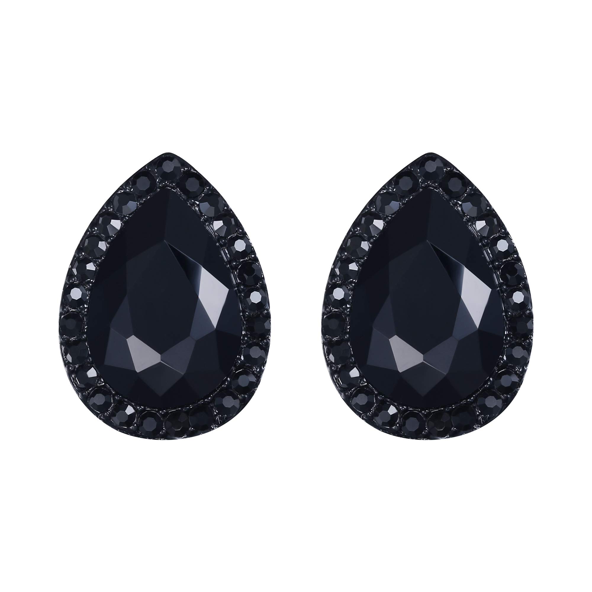 EVER FAITH Womens Austrian Crystal Wedding Teardrop Stud Earrings