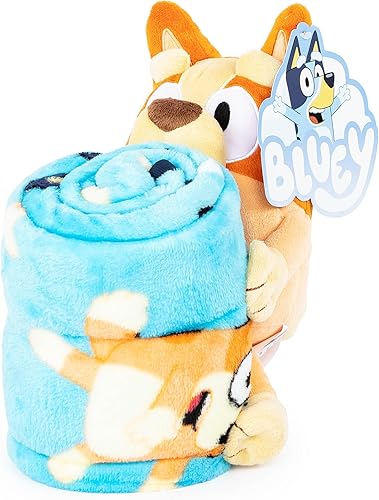 Miniatura 6 de Jay Franco Juego de manta de viaje de 40 x 50 pulgadas de Bingo de felpa para niños, súper suave, juego de manta Bluey de 2 piezas