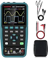 HANMATEK Osciloscópio Digital Portátil de Largura de Banda de 50 Mhz com 2 Canais Ho52 Mini Osciloscópio Tft de 3,5 ", Osciloscópio e Multímetro 2 Em 1, Tela Retroiluminada, Função de Calibração Autom