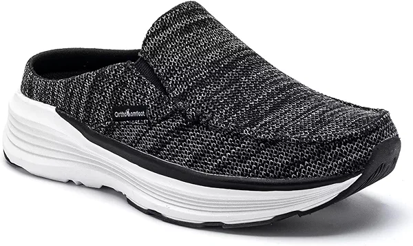 OrthoComfoot Women's Orthopedic Slip-On Loafers Walking Shoes: Comfortable Arch Suppor Slippers for Plantar Fasciitis, Casual Soft Orthotic Shoes for Foot and Heel Pain Relief