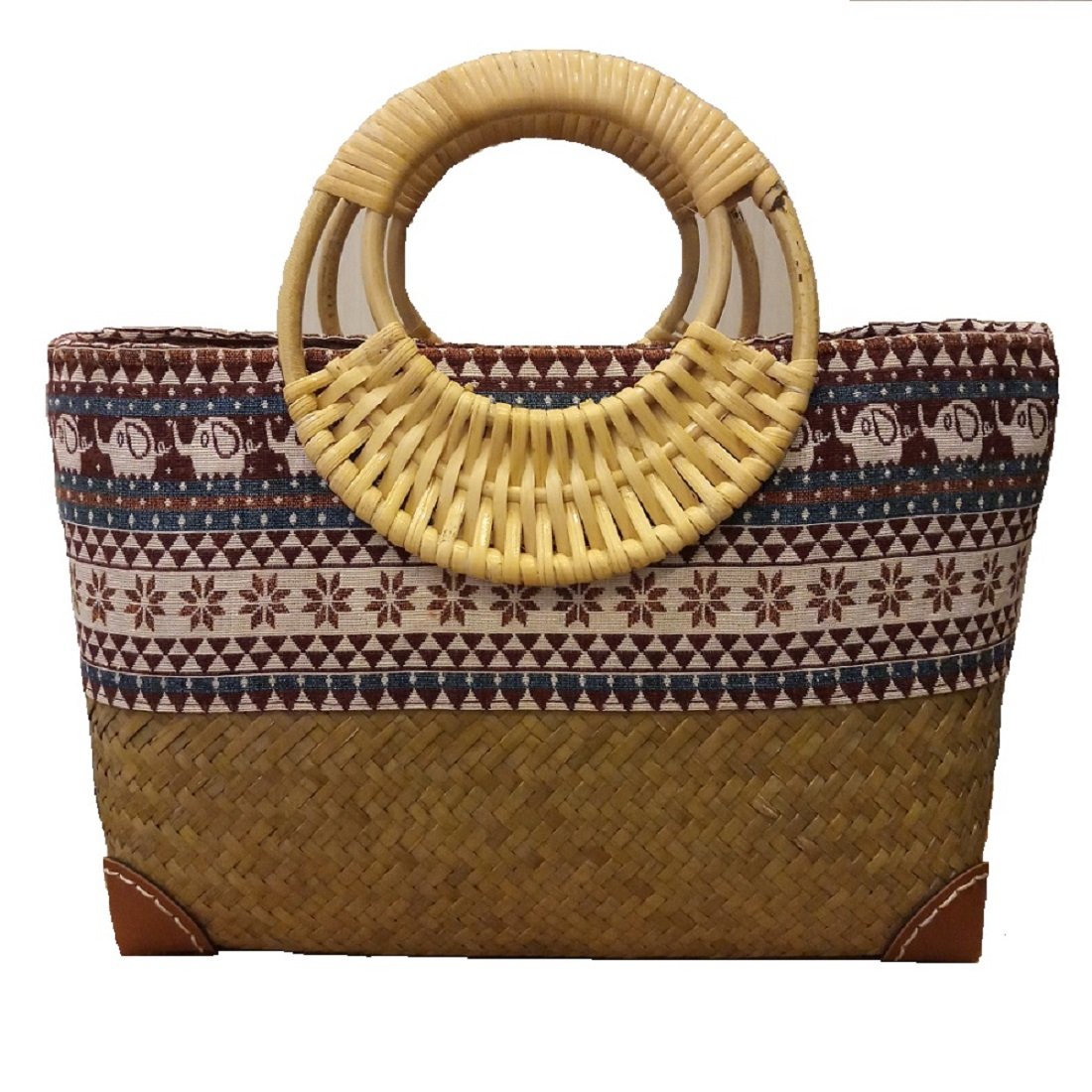 Seagrass top handbags 100% handmade product from thailand
