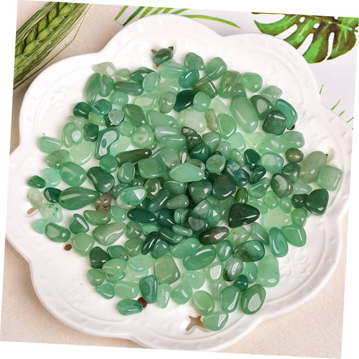 Angoily Natural Dendritic Agate Gravel Stones 7-9mm 2lb Bulk Decorative Aquarium Rocks for Fish Tank Landscaping and Aquatic Pet Supplies